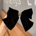 Red Velvet Chain Big Bow Hairpin - Viexta