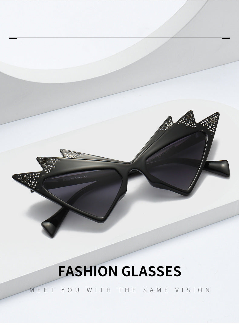 Diamond Shaped Ball Butterfly Sunglasses