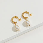 Embossed Stainless Steel Earrings - Viexta