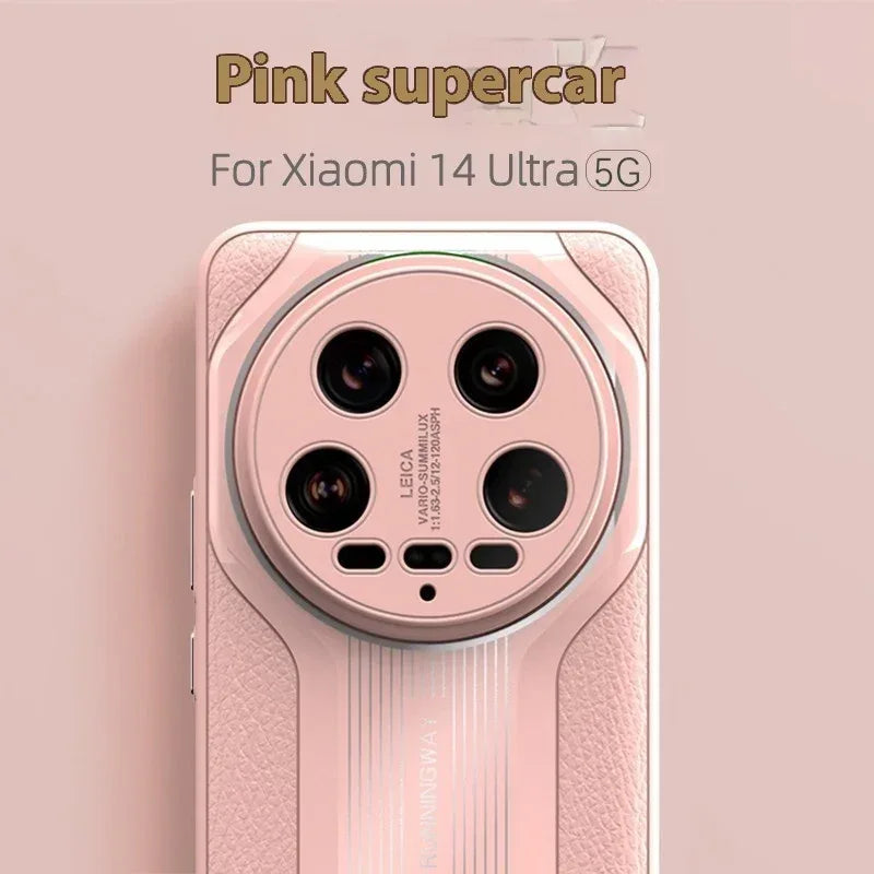Leather Pattern Baked Porcelain Cover for Xiaomi 14Ultra - Viexta