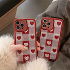 Chessboard Grid Love Embroidery iPhone Case - Viexta