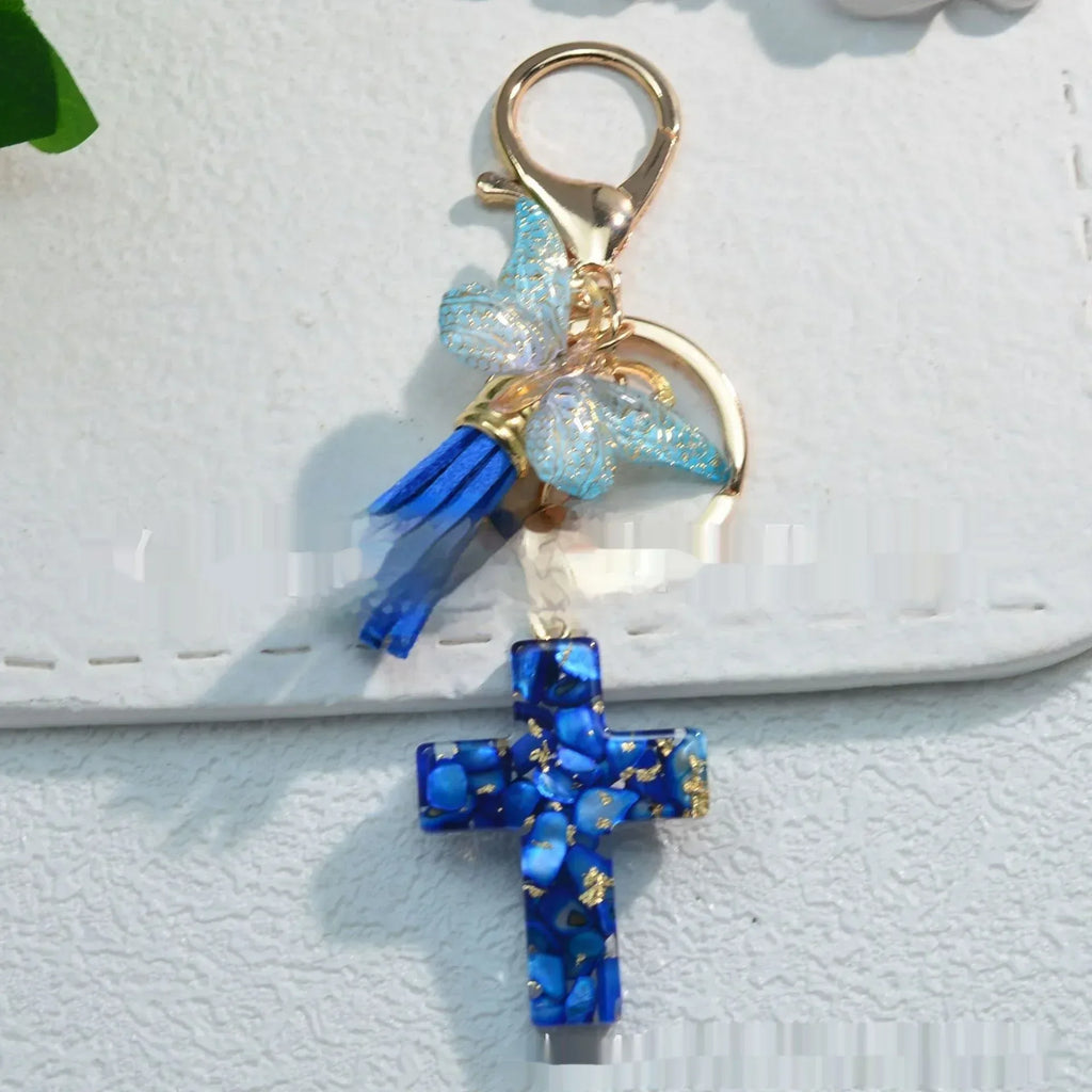 Resin Epoxy Cross Bag Hanging Ornament - Viexta