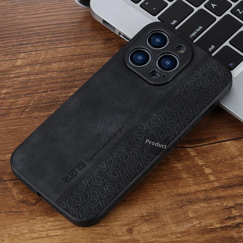 Leather Pattern Drop-resistant Business iPhone Case - Viexta