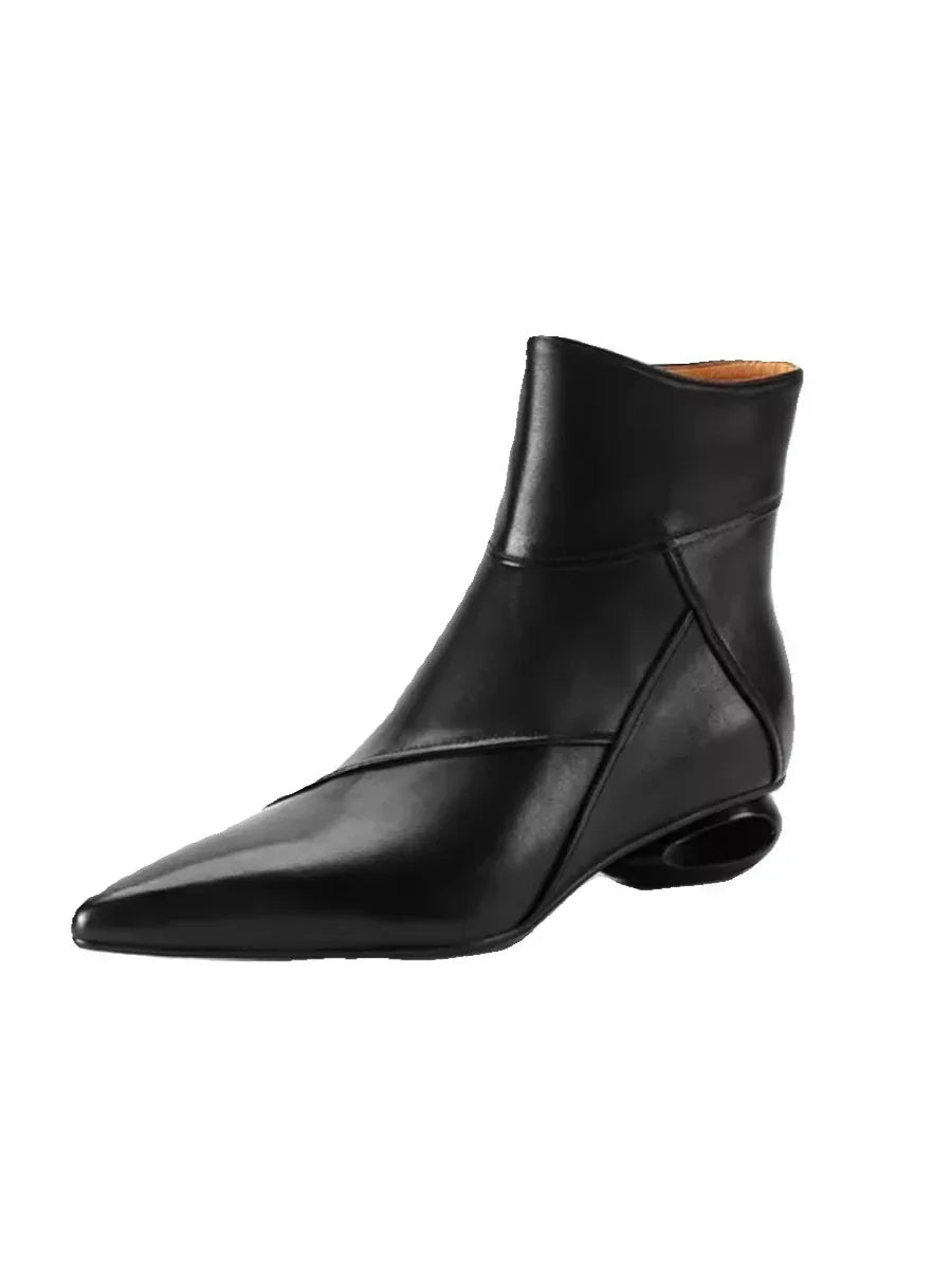 Chunky Heel Side Zip Short Tube Fashion Boots - Viexta