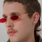 Metal Sunglasses Elliptical Sunglasses - Viexta