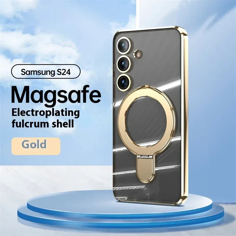 Transparent Plating Bracket Silicone Samsung Protective case - Viexta