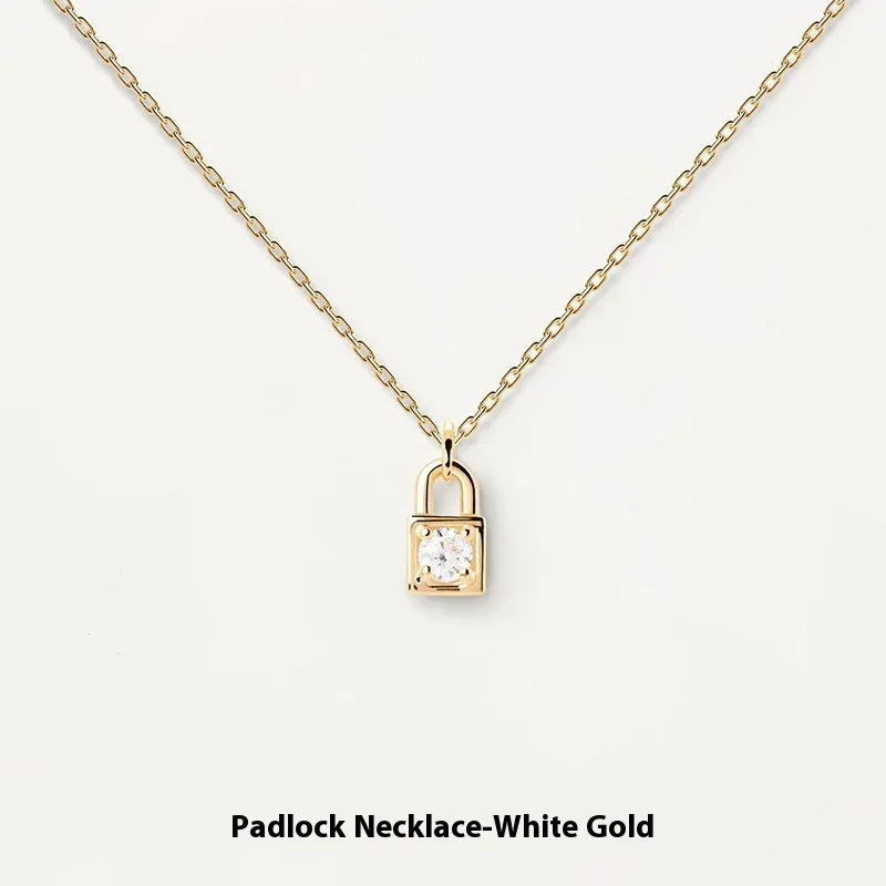 S925 Sterling Silver Locke & Key Necklace - Viexta
