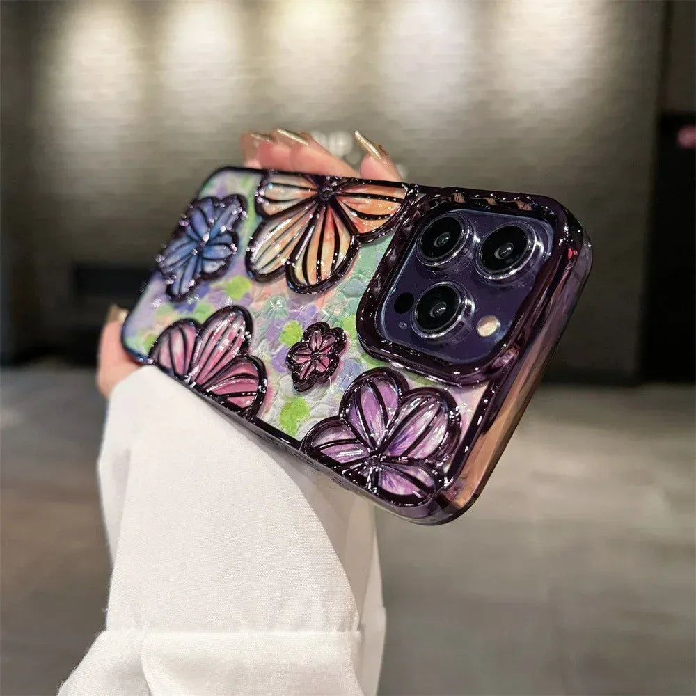 three-dimensional-flower-iphone-protective-cover - Viexta