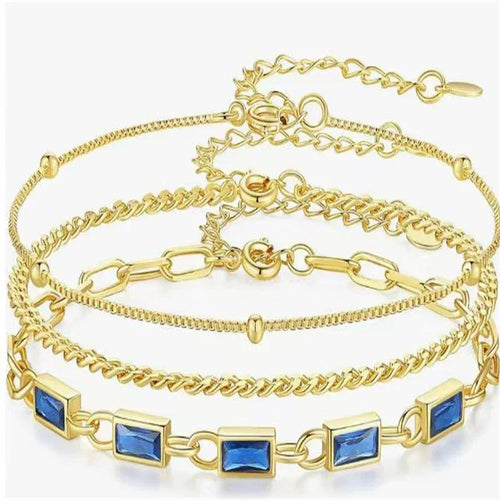 18k Plated Stacked Three-layer Bracelet - Viexta