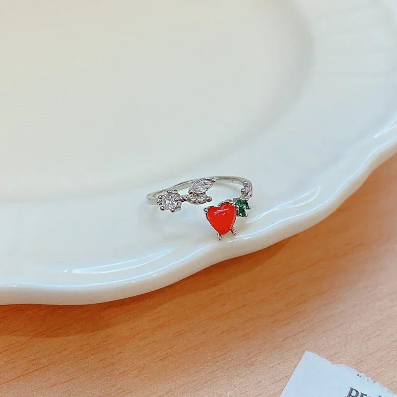 Micro Set Crystal Zircon Pearl Ring - Viexta