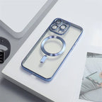 Electroplating CD Pattern Magnetic Suction Lens Protector iPhone case - Viexta