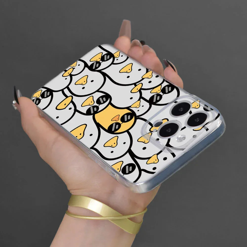 Cute Duck Lens Drop-resistant iPhone Protective Cover - Viexta