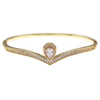 Light Luxury Zircon Fashion Open Cuff Bangle
