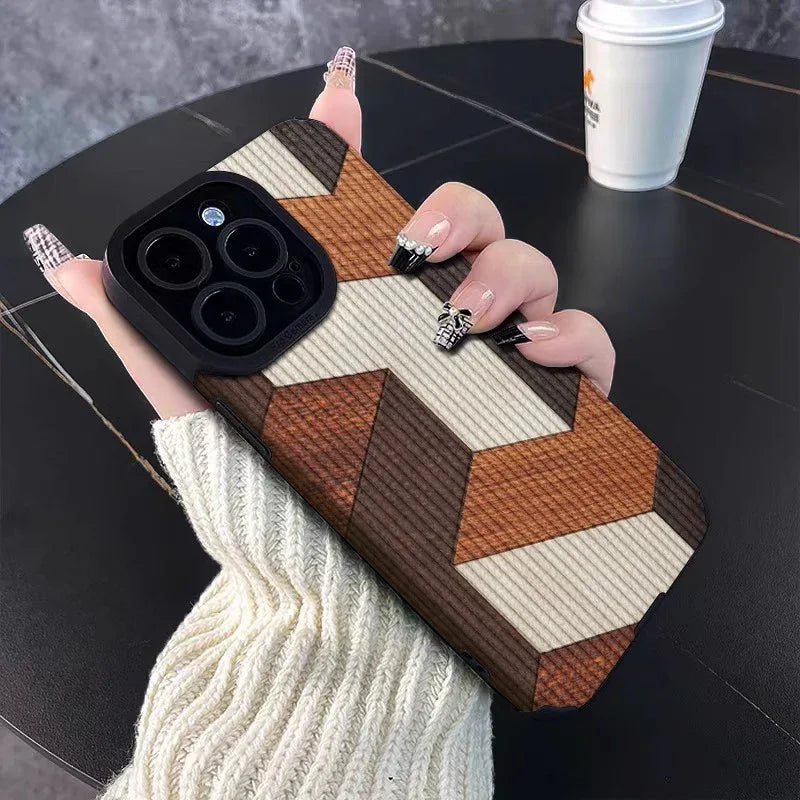 Patchwork-patterned iPhone Case - Viexta