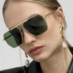 metal-double-beam-polygonal-sunglasses - Viexta