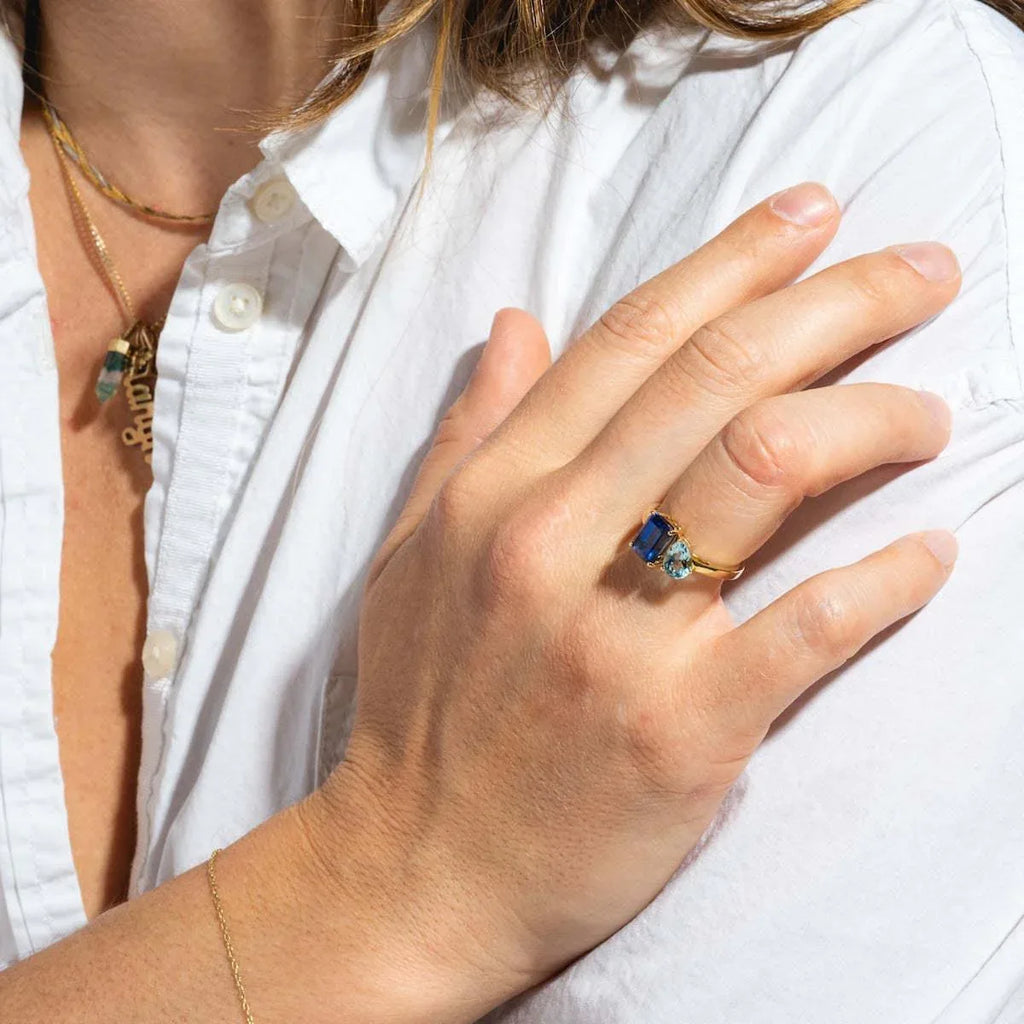 18k Multi-Color Zircon Ring - Viexta