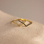 New Herringbone Ring Set
