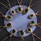 Titanium Steel Emerald Necklace - Viexta
