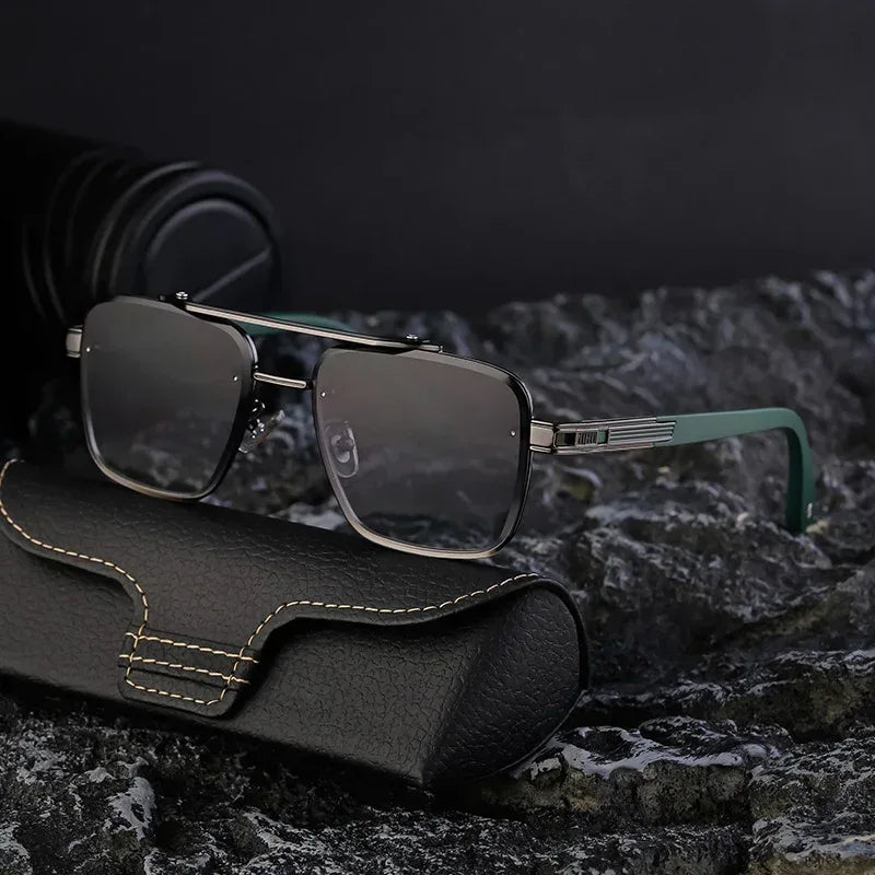Mens Fashionable Square-frame Sunglasses - Viexta