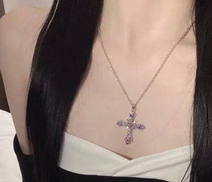 Bohemian Colorful Cross Stainless Steel Chain