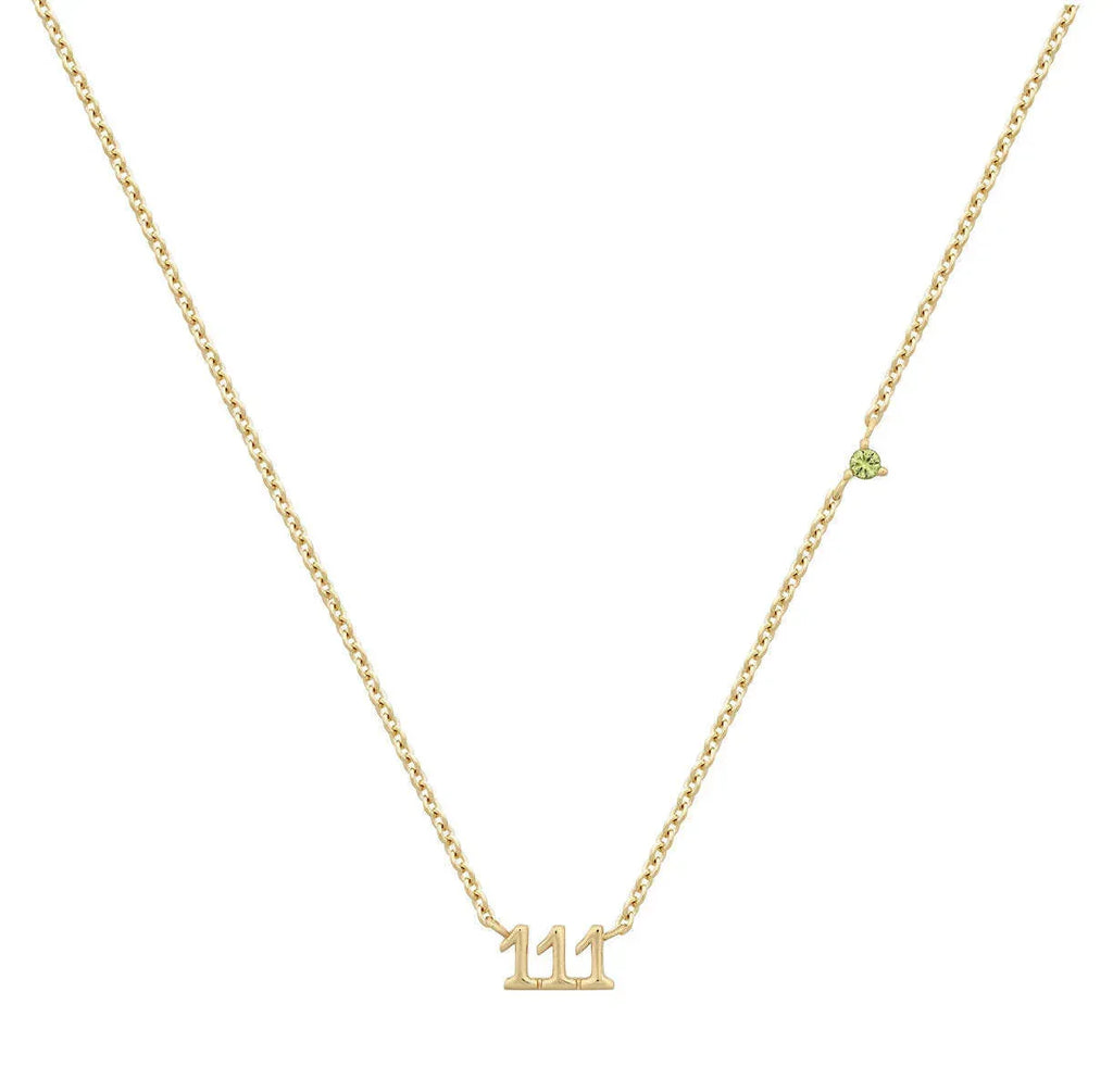 Angel Digit Stainless Steel Three-link Number Pendant Necklace - Viexta