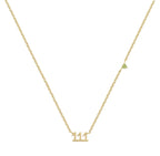 Angel Digit Stainless Steel Three-link Number Pendant Necklace - Viexta