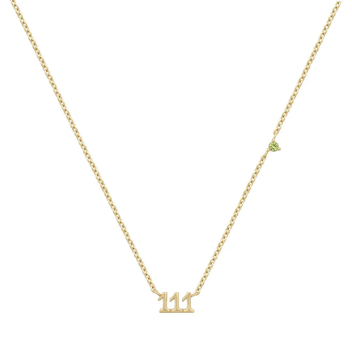 Angel Digit Stainless Steel Three-link Number Pendant Necklace - Viexta