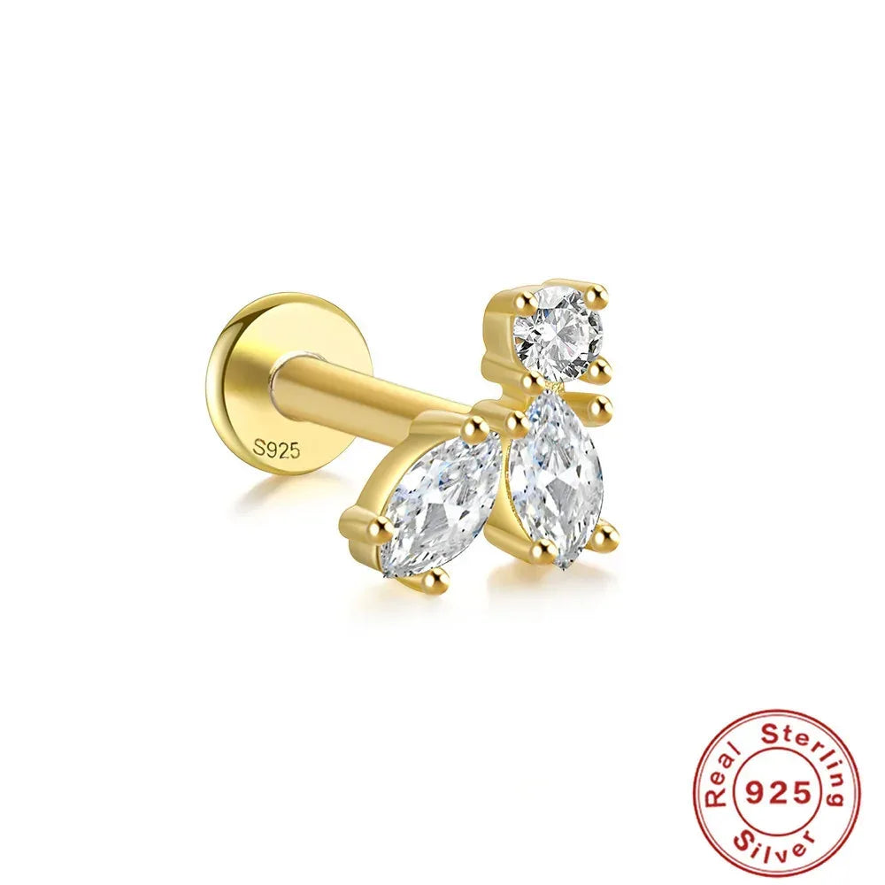 s925-sterling-silver-horse-eye-stud-earrings - Viexta