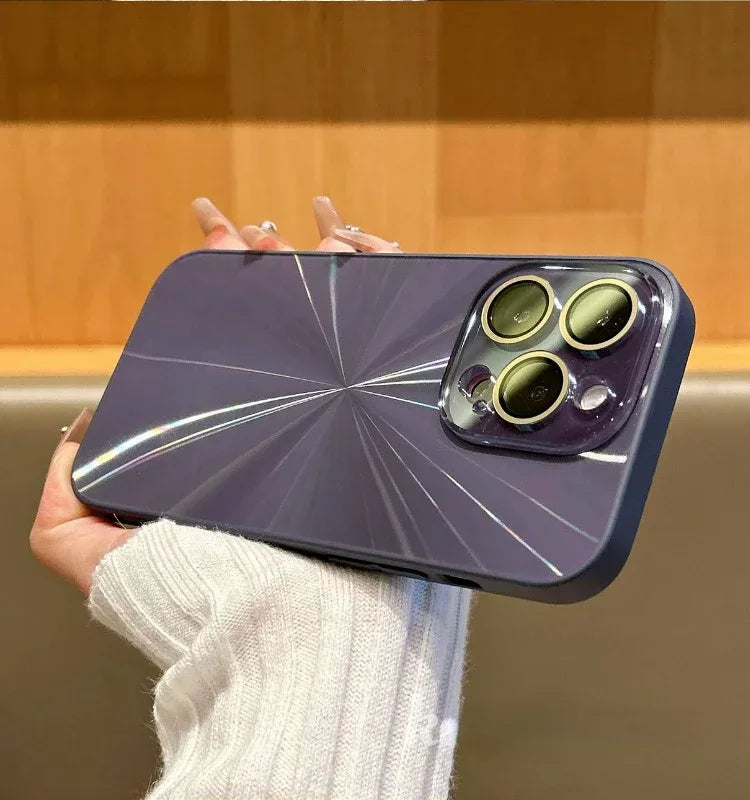 Colorful CD Grain Magnetic Crystal Lens iPhone Case - Viexta