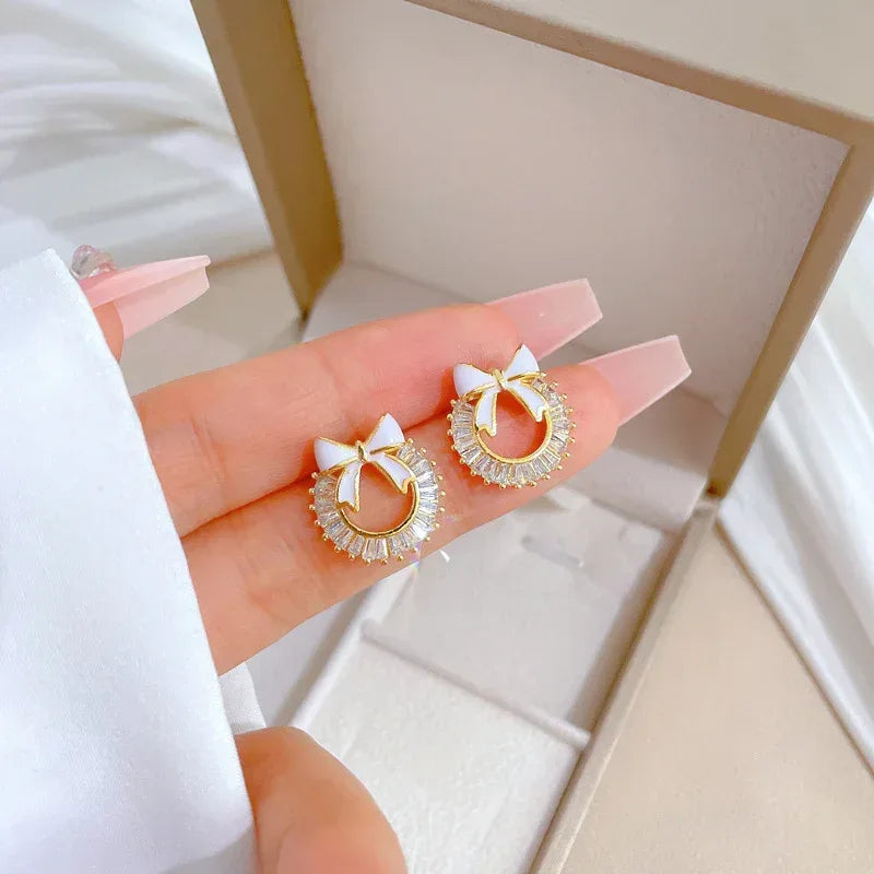 Micro-inlaid Necklace And Earrings Suite - Viexta