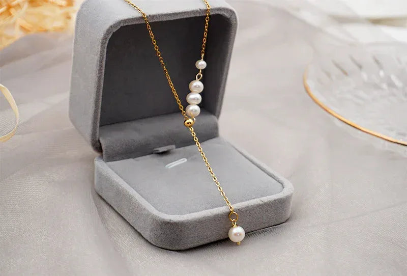 Fresh Water Pearl Grace Clavicle Chain - Viexta