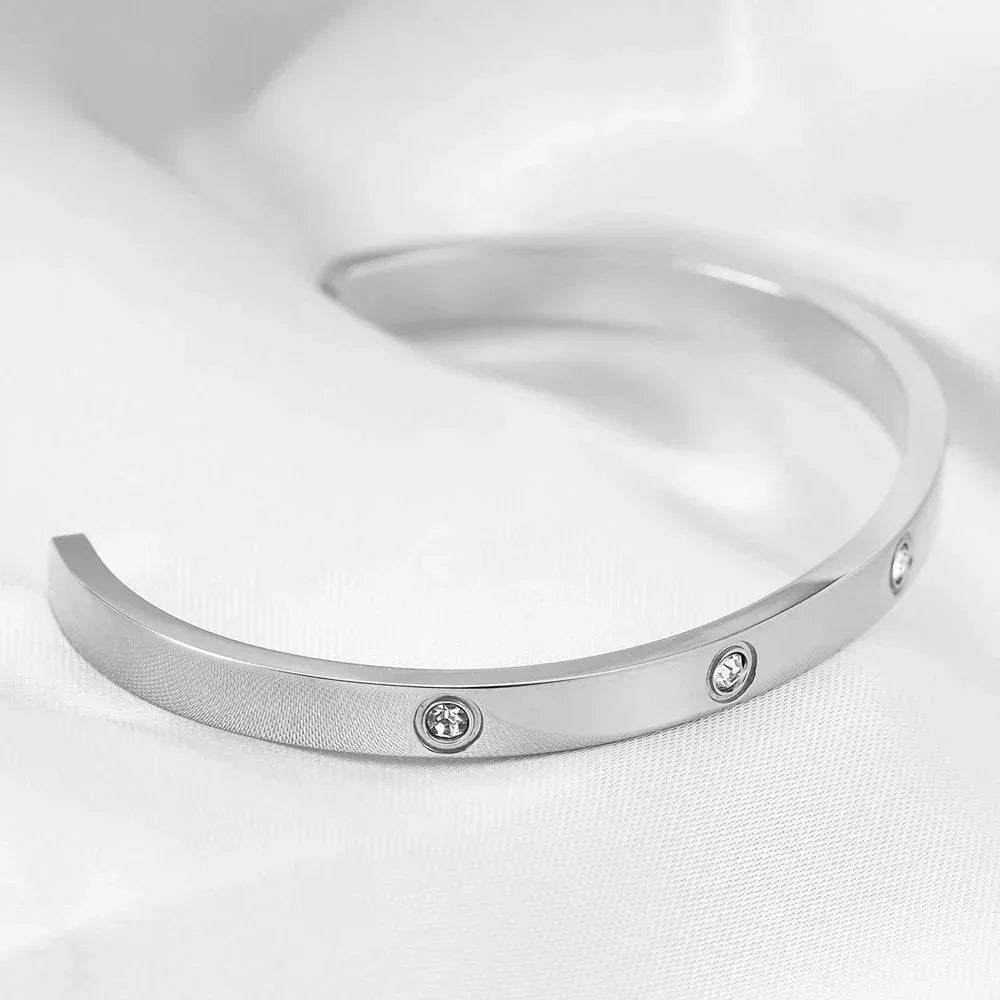 C- Type Open Titanium Steel Kada - Viexta