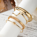 Geometric Circular Open Bracelet