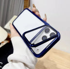 Full-coverage Lens Film Invisible Bracket iPhone Case - Viexta