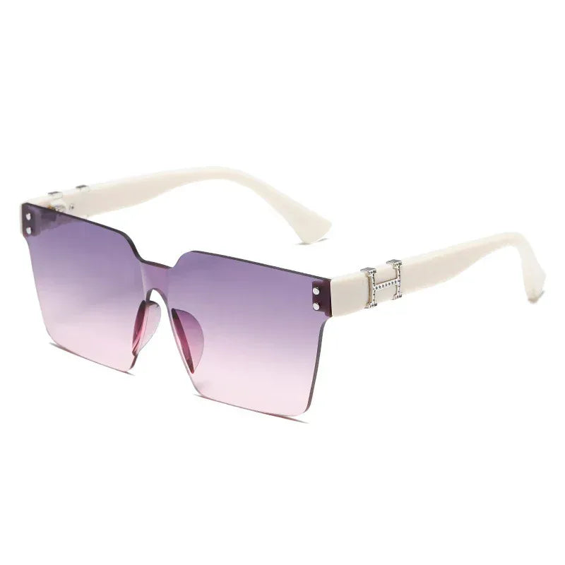 One-piece Rimless Thin UV Protection Sunglasses - Viexta
