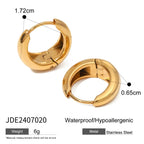 Women's High-grade Ins Stainless Steel Circle Earrings - Viexta