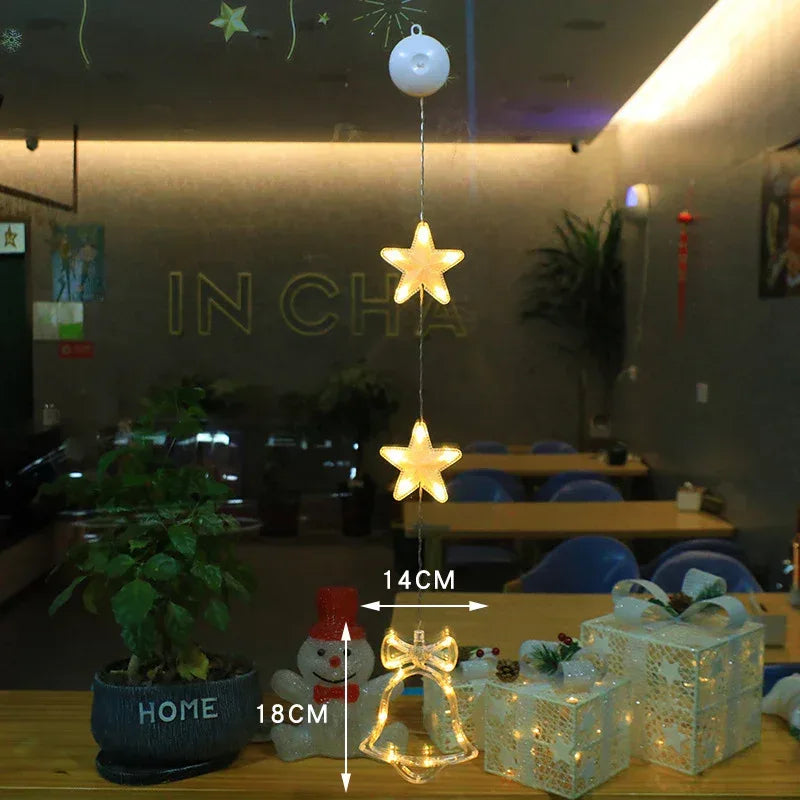 Christmas 3pcs LED Light Star Xmas Tree Hanging - Viexta