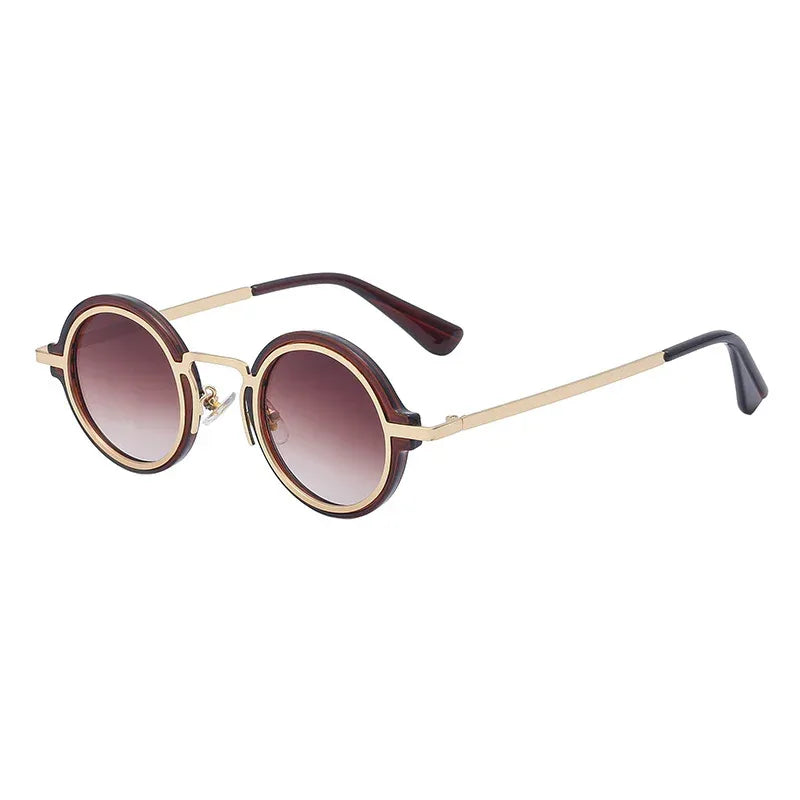 mens-fashion-uv-protection-round-rim-sunglasses - Viexta