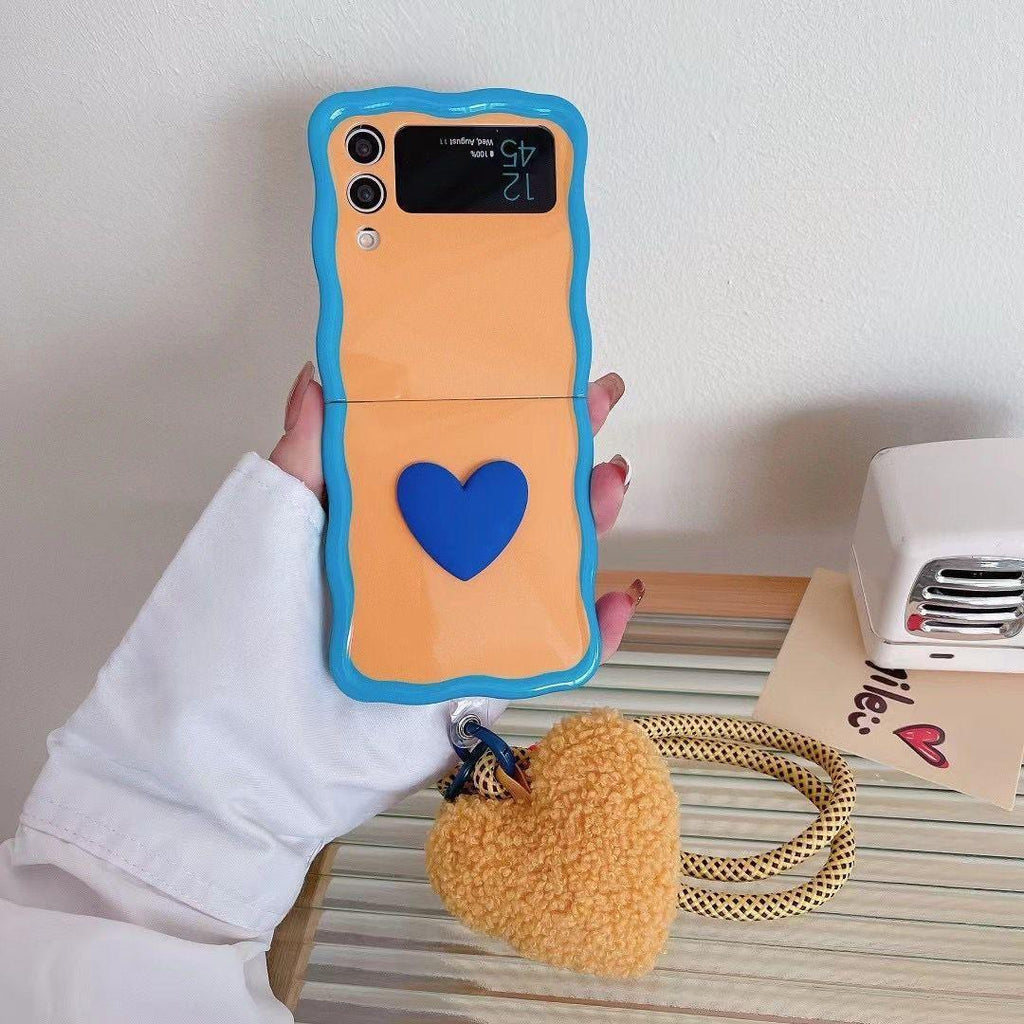 Small Heart Plush Lanyard Samsung Case - Viexta