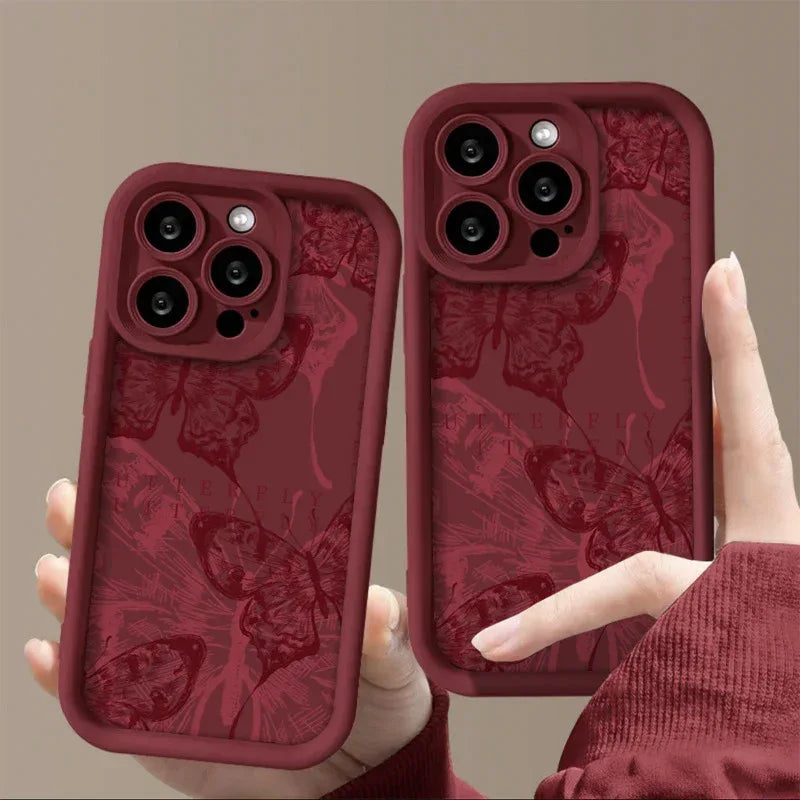wine-red-butterfly-iphone-case - Viexta