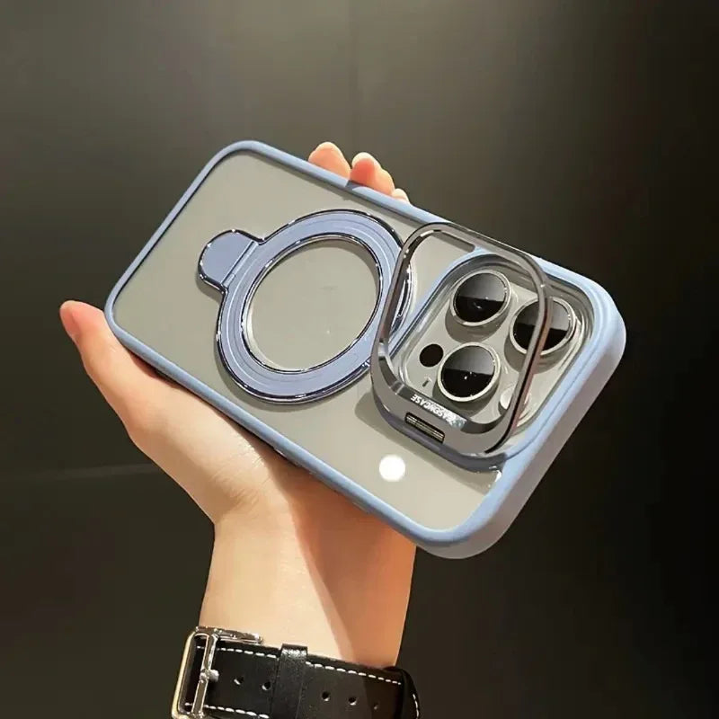 lens-bracket-transparent-u1-magnetic-suction-iphone-case - Viexta
