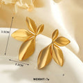 Geometric Round Personalized Hip Hop Gold Plated Earrings - Viexta