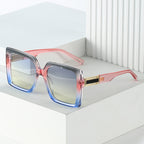 Square-shaped Gradient Oversized Sunglasses