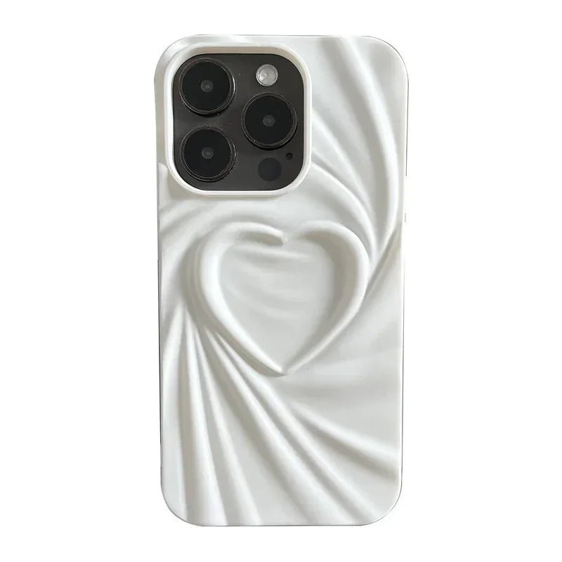 Creative Pleated Love Phone Case - Viexta