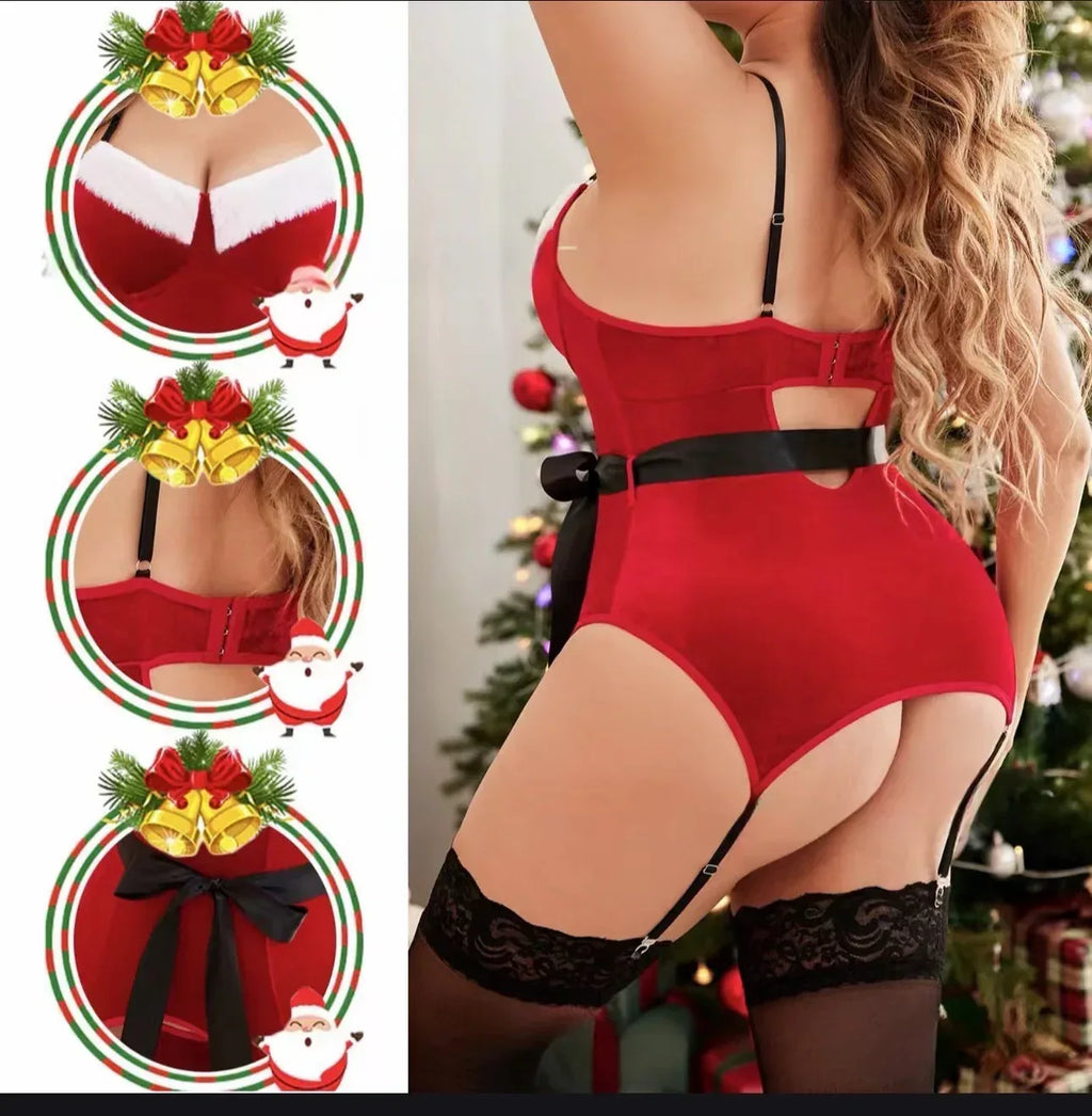Women's Christmas Plush Lingerie - Viexta