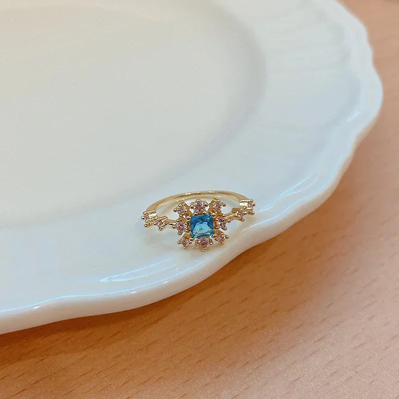 Micro Set Crystal Zircon Pearl Ring - Viexta