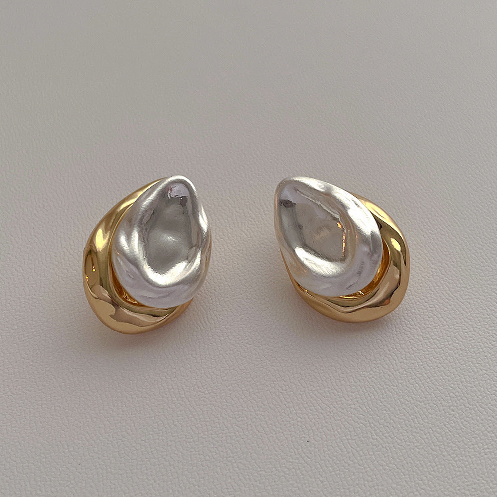 Front And Rear Wear Water Drop Ear Studs