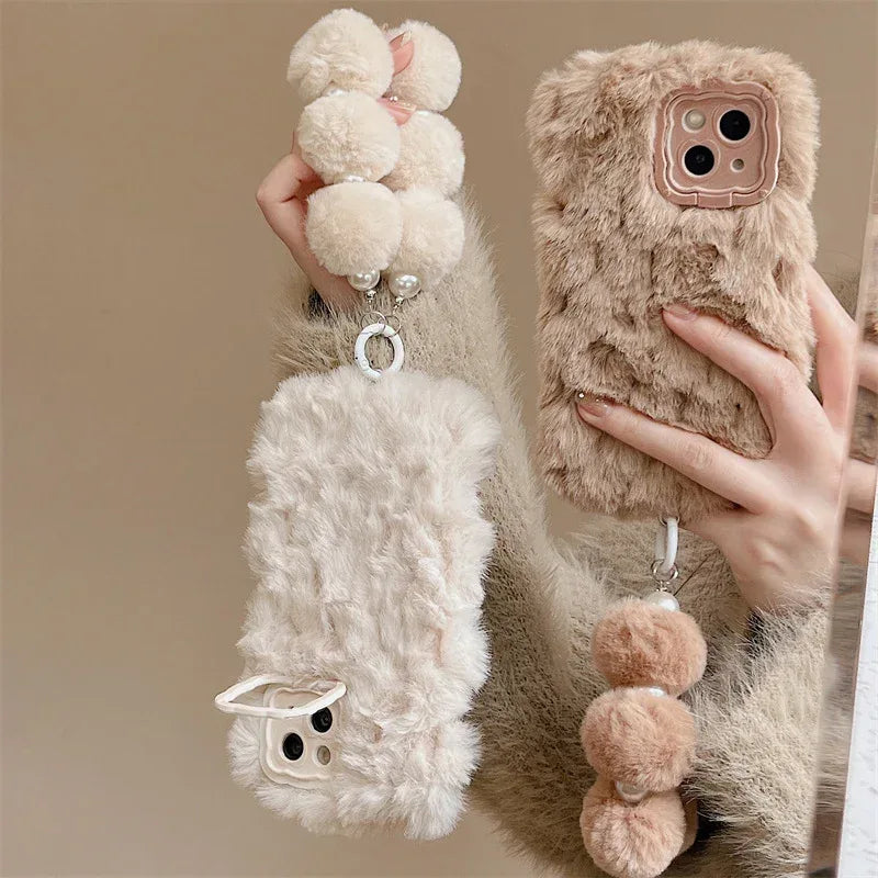plush-chain-iphone-huawei-case - Viexta