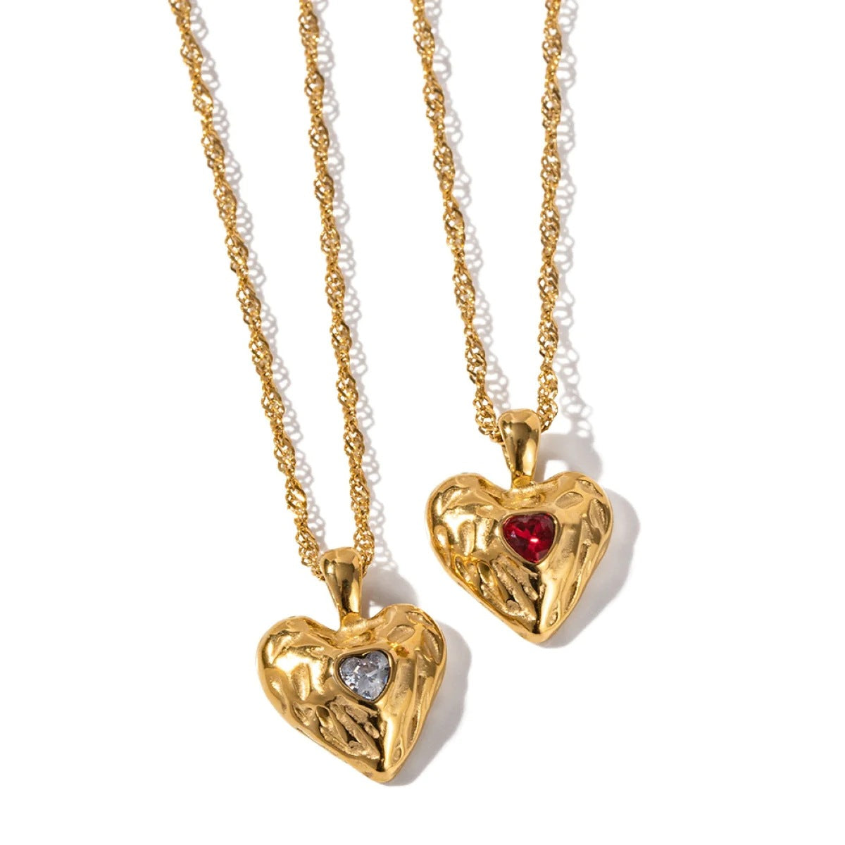 Heart-shaped Necklace With Crystal