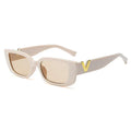 Square-rimmed Glasses White Frame Sunglasses - Viexta